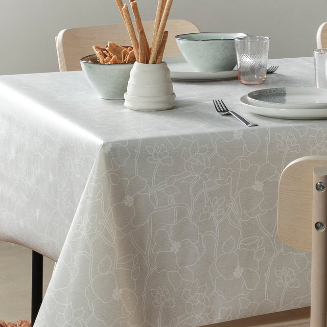 Flower Jam Earl Grey – Captain Cook vaxduk med diskret blommönster hörn