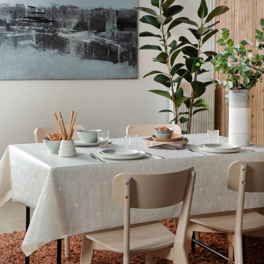 Flower Jam Earl Grey – Captain Cook vaxduk med diskret blommönster miljö