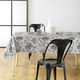 Gloriette - Vaxduk med blommor i grått och sand, miljö