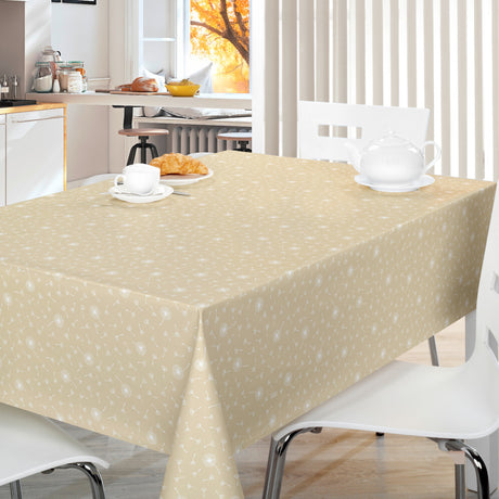 Let it go Wheat – Captain Cook vaxduk med grafiskt naturmönster köksmiljö