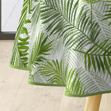 Green Feuilles – rund vaxduk Ø 155 cm kant