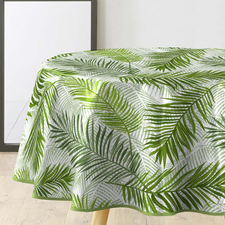 Green Feuilles – rund vaxduk Ø 155 cm