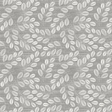 Hessian Leaf Grå – Lätt präglad vaxduk med bladmönster, mönster