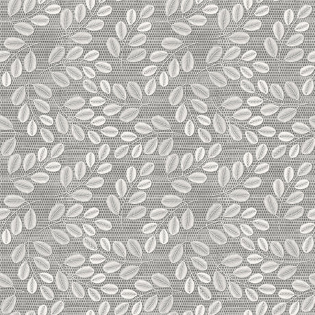 Hessian Leaf Grå – Lätt präglad vaxduk med bladmönster, mönster