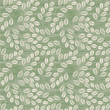 Hessian Leaf Grön – Lätt präglad vaxduk med bladmönster, mönster