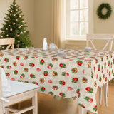 Juleklokke – Jultextilvaxduk med julkulor, miljö