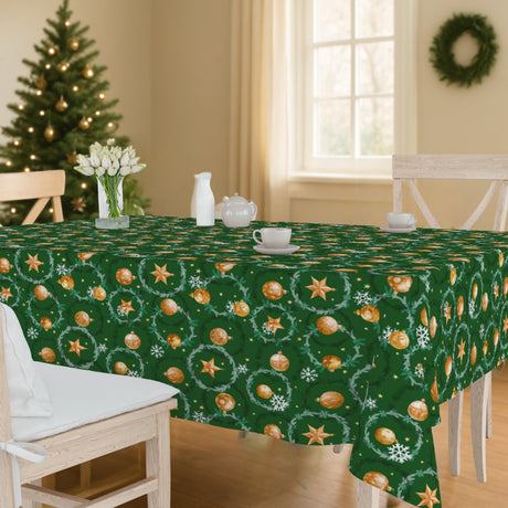 Julkulor & Kransar – Grön julvaxduk, miljö