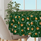 Julkulor & Kransar – Rund grön julvaxduk