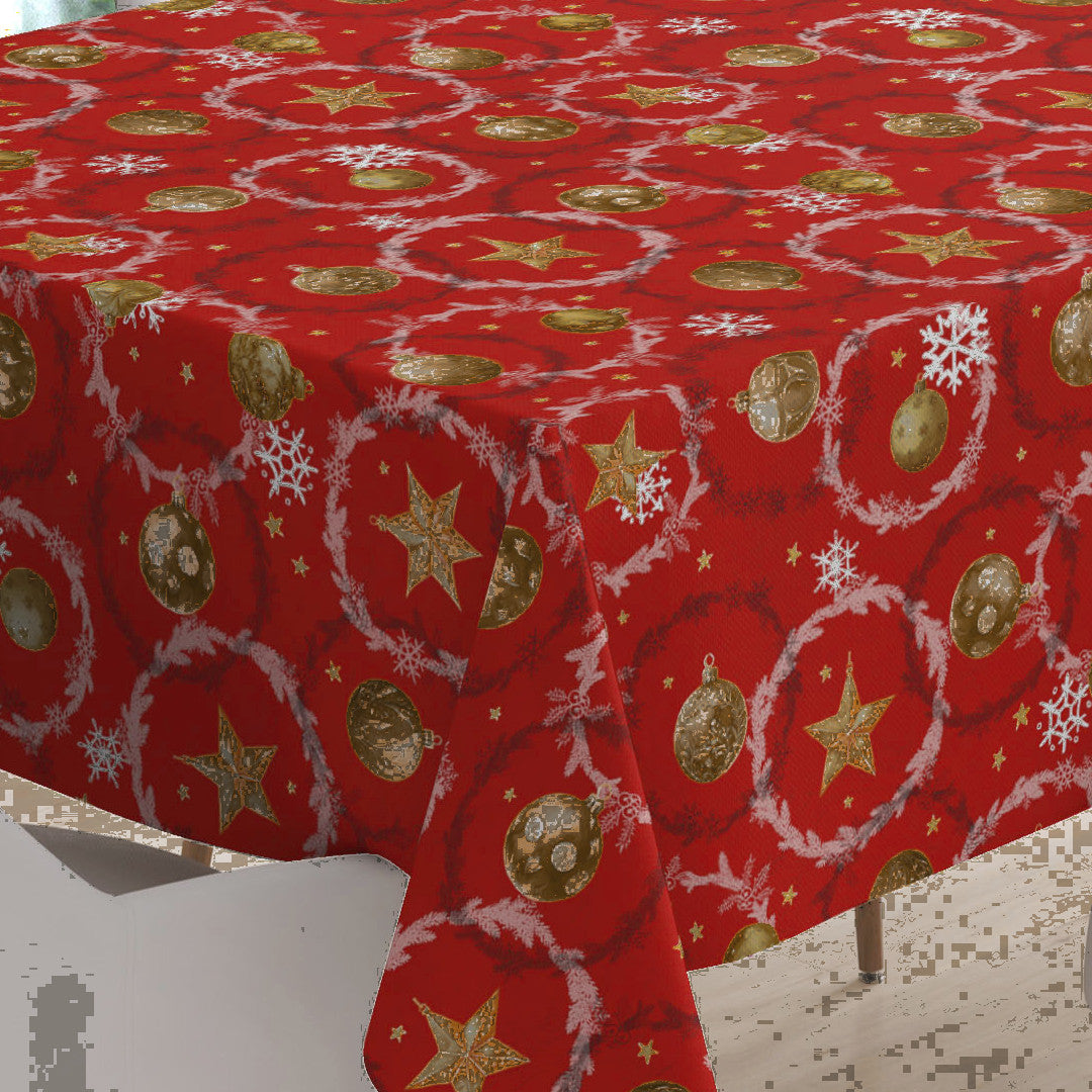 Julkulor & Kransar – Röd julvaxduk, hörn