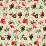 Julstrumpor & Klappar – Jultextilvaxduk med klassiska motiv, motiv