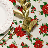 Julstjärna & Murgröna – Klassisk jultextilvaxduk