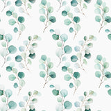 Junos Eucalyptus – Textilvaxduk med akvarellblad, mönster