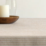 Lam Lino – Jacquardvävd textilvaxduk med ränder i linnelook, närbild