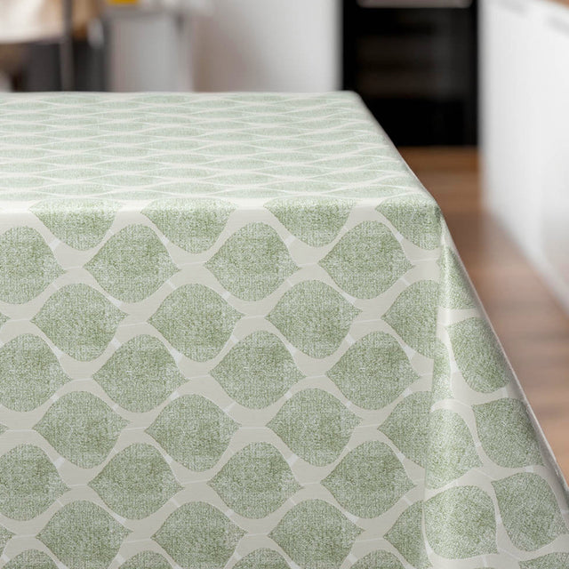 Leafy Soft Green - Vaxduk med mjukt grafiskt uttryck