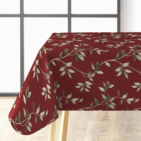 Liane Rouge – Vaxduk i vinrött med gyllene lianer, hörn