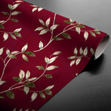 Liane Rouge – Vaxduk i vinrött med gyllene lianer, rulle