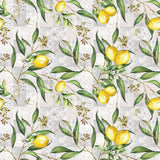 Limonero – Textilvaxduk med citroner och patchworkmönster