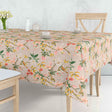 Forårsgren – textilvaxduk i linnelook med blommor och fåglar, 160 cm bred, miljö