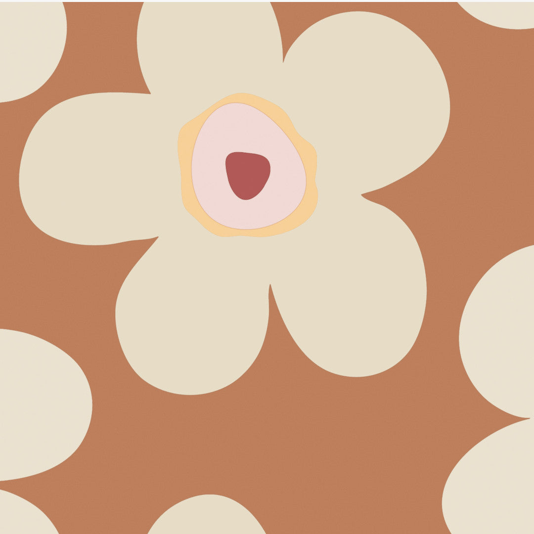 Lola vaxduk – Big Flower Chai Latte, mönster