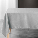 Lolly Grey – Damastduk med grafiskt vävt mönster – 140 x 240 cm