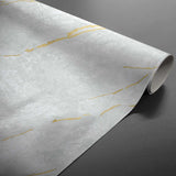 Lustral Metallic – Elegant vaxduk med marmorstruktur och guldådror, rulle
