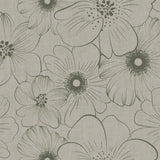 Mare Grå – Vaxduk med blommor och linnelook, mönster