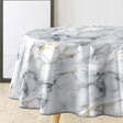 Marquina – Rund vaxduk Ø 155 cm med marmormönster och metallic