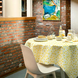 Mimosi Vanilla – Captain Cook vaxduk med små grafiska blommor miljö