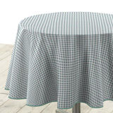 Mini Vichy Sauge - Rund vaxduk med rutor Ø 155 cm