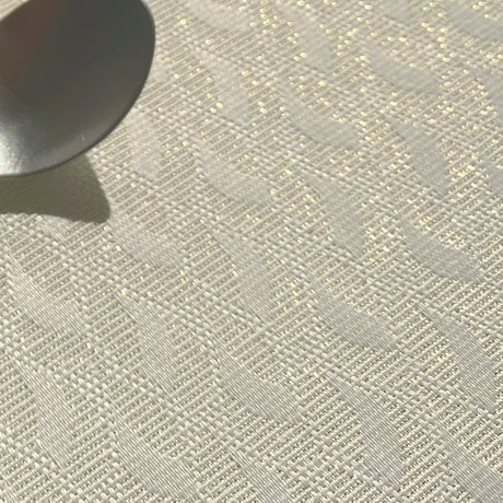 Munch Oro Guldblad - Elegant textilduk med lurex i guld, 160 cm bred