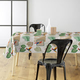 Natis – Tropisk vaxduk med papegojor och palmblad, miljö