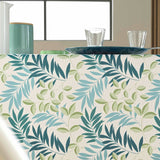 Nedelia Sage - 145 x 240 cm, rektangulär duk med bladmönster, närbild