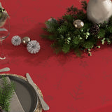 Engholm Noel damastvävd julduk, röd - 150 x 370 cm