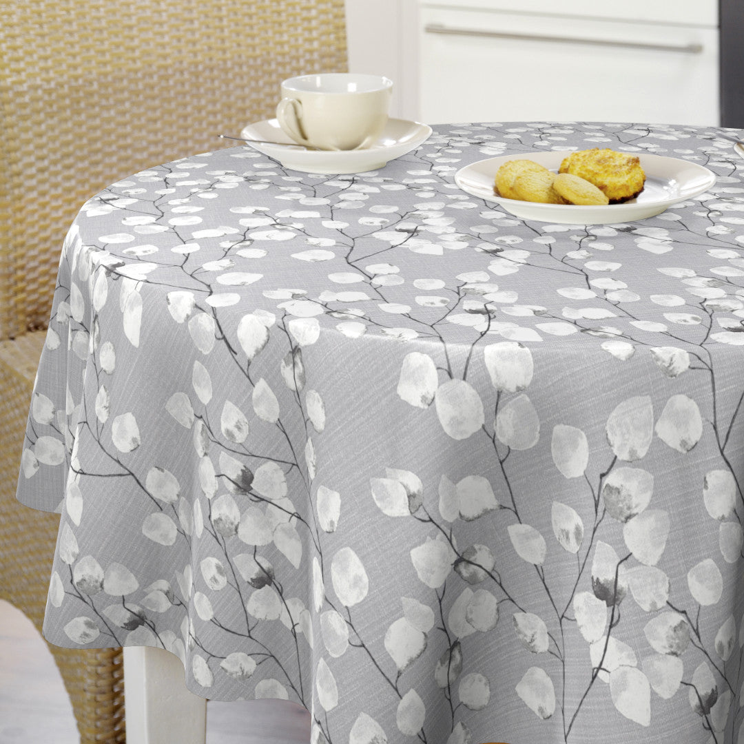 Nordfavn Autumn Leaf – Vaxduk med dämpat bladmönster, rund