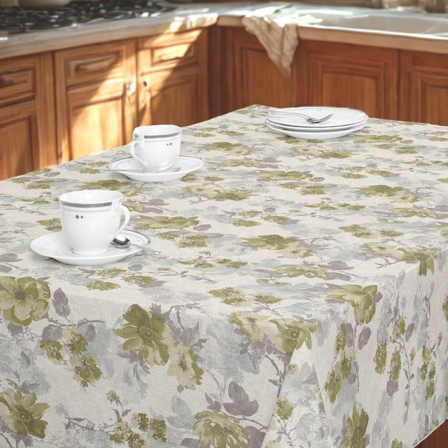 Nordfavn Elisabeth Grön - Duk med klassiskt blommönster, miljö