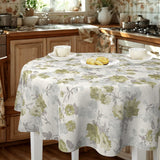 Nordfavn Elisabeth Grön - Duk med klassiskt blommönster, rund