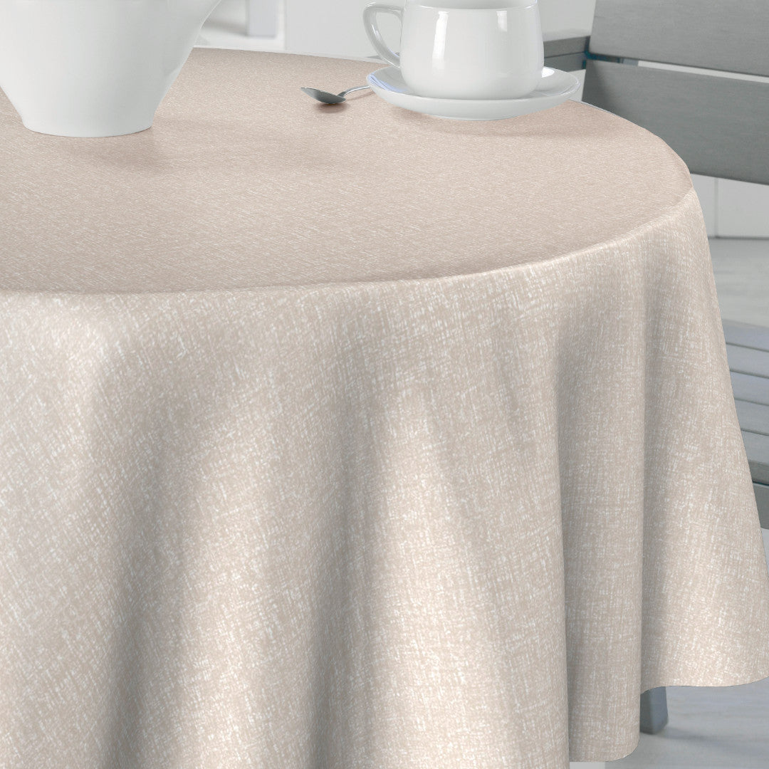 Nordfavn Fine Weave Sand – Slät rund vaxduk med diskret textilkänsla