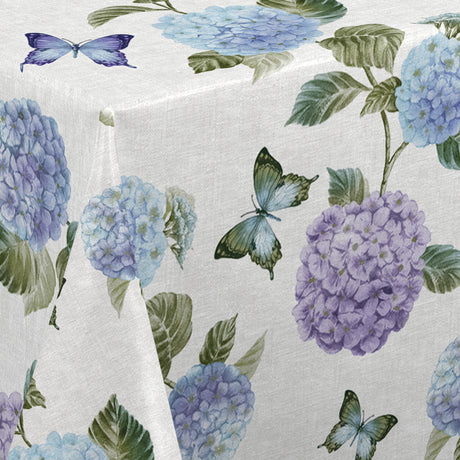 Nordfavn Hortensia Trädgård Blå – Vaxduk med fjärilar