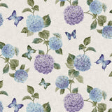 Nordfavn Hortensia Trädgård Blå – Vaxduk med fjärilar