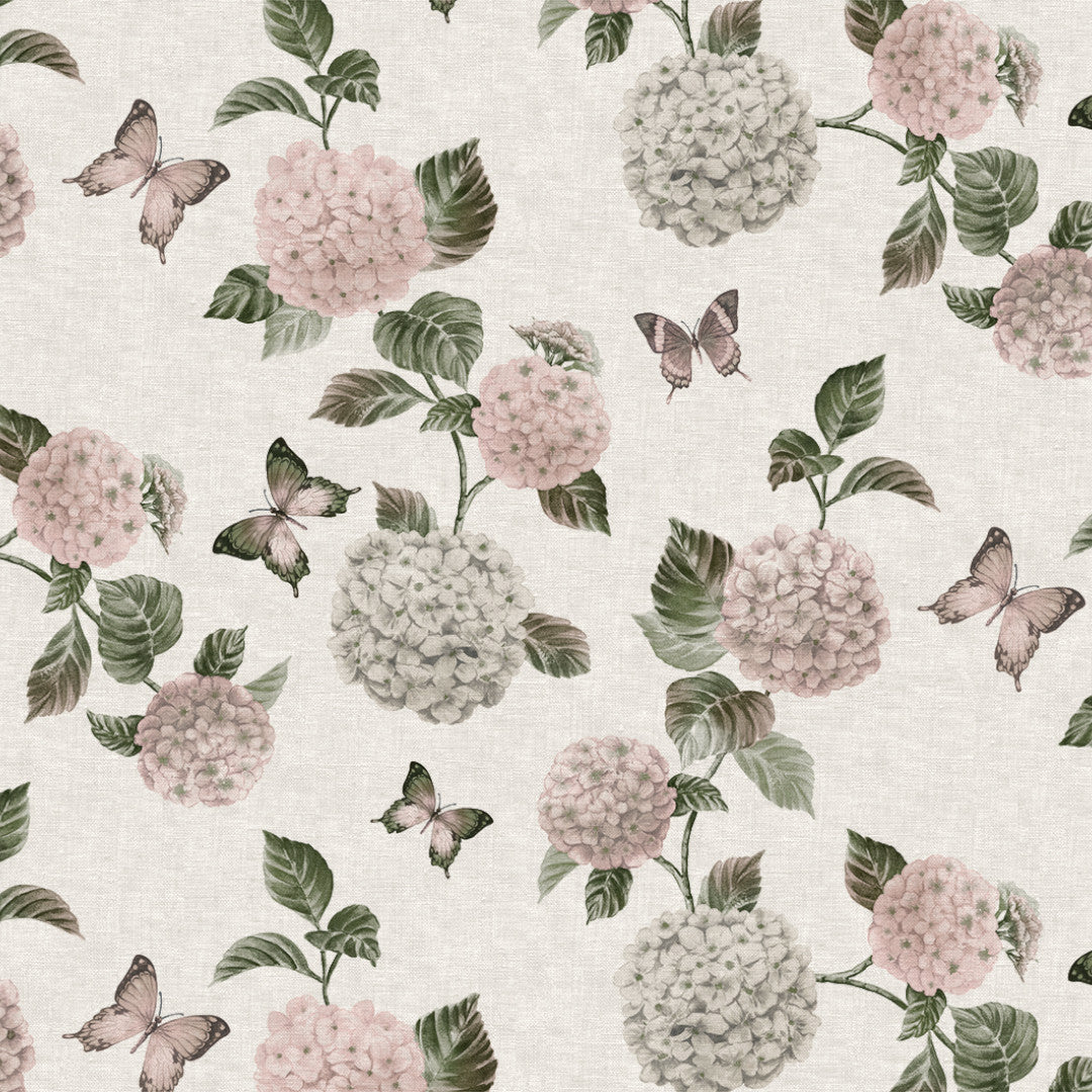 Nordfavn Hortensia Have - Duk med fjärilar, mönster