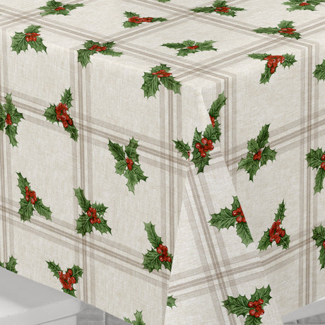 Nordfavn Houx de Noël – Klassisk julvaxduk med kristtorn