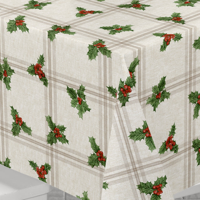 Nordfavn Houx de Noël – Klassisk julvaxduk med kristtorn