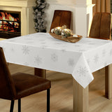 Nordfavn Marilyn – Ljusgrå julvaxduk med iskristaller miljöbild