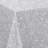 Nordfavn Nordic Leaf Grey – Vaxduk med stiliserat bladmönster hörn