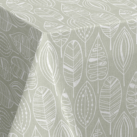 Nordfavn Nordic Leaf Sage – Vaxduk med stiliserat bladmönster hörn