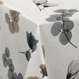 Nordfavn Organza Grey Beige – Duk med bladmönster, hörn