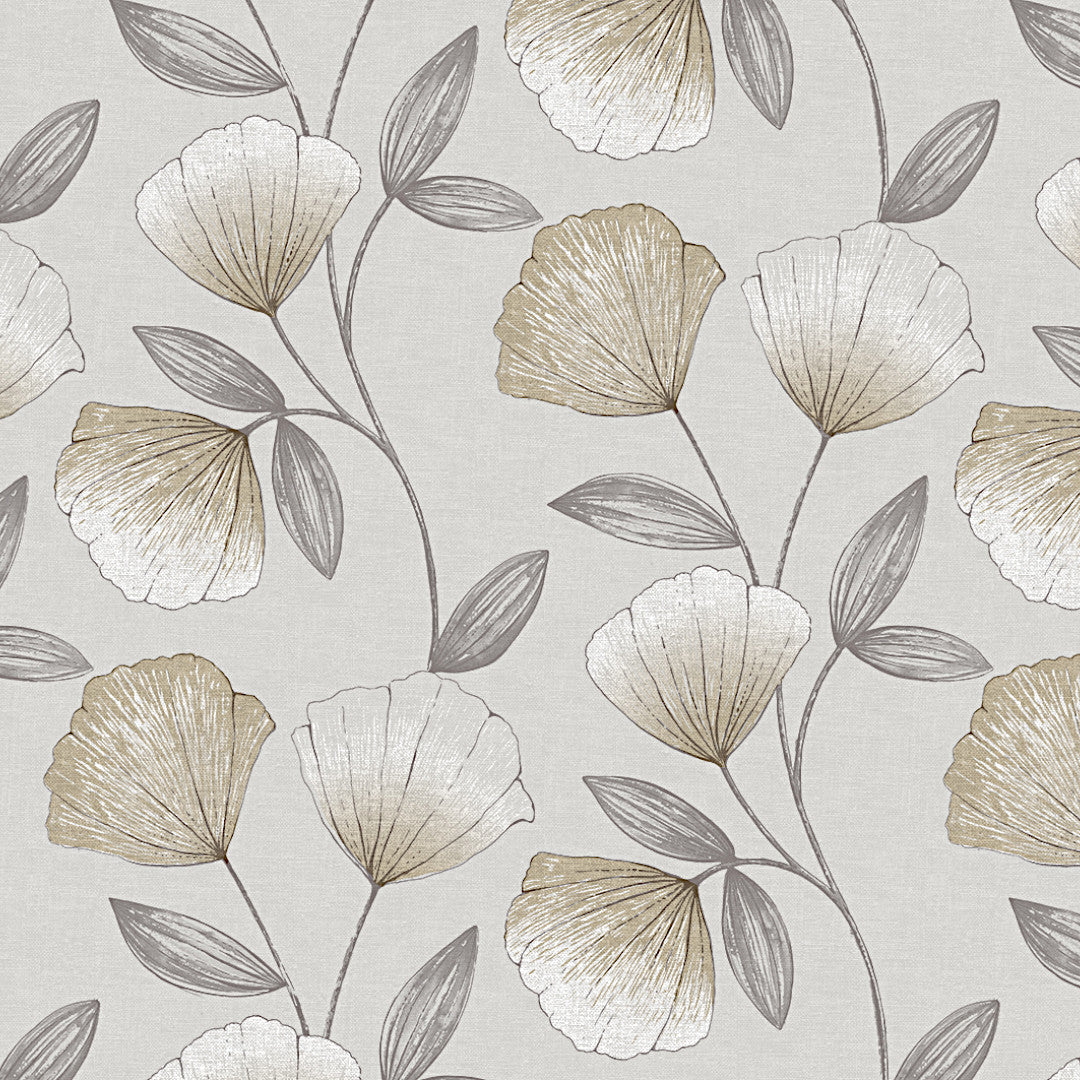 Nordfavn Shell Flower Beige – Duk med mjukt botaniskt uttryck, mönster