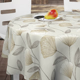 Nordfavn Shell Flower Beige – Duk med mjukt botaniskt uttryck, rund