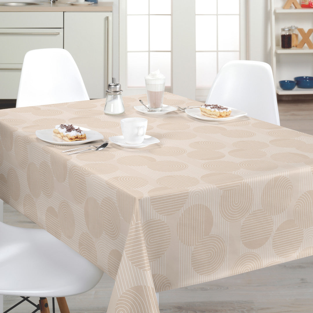Nordfavn Soft Geo Sand – Vaxduk med grafiskt mönster miljö