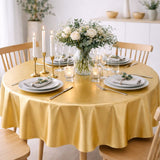 Nordfavn Uni guld – Slät vaxduk i elegant ljus guldfärg, rund